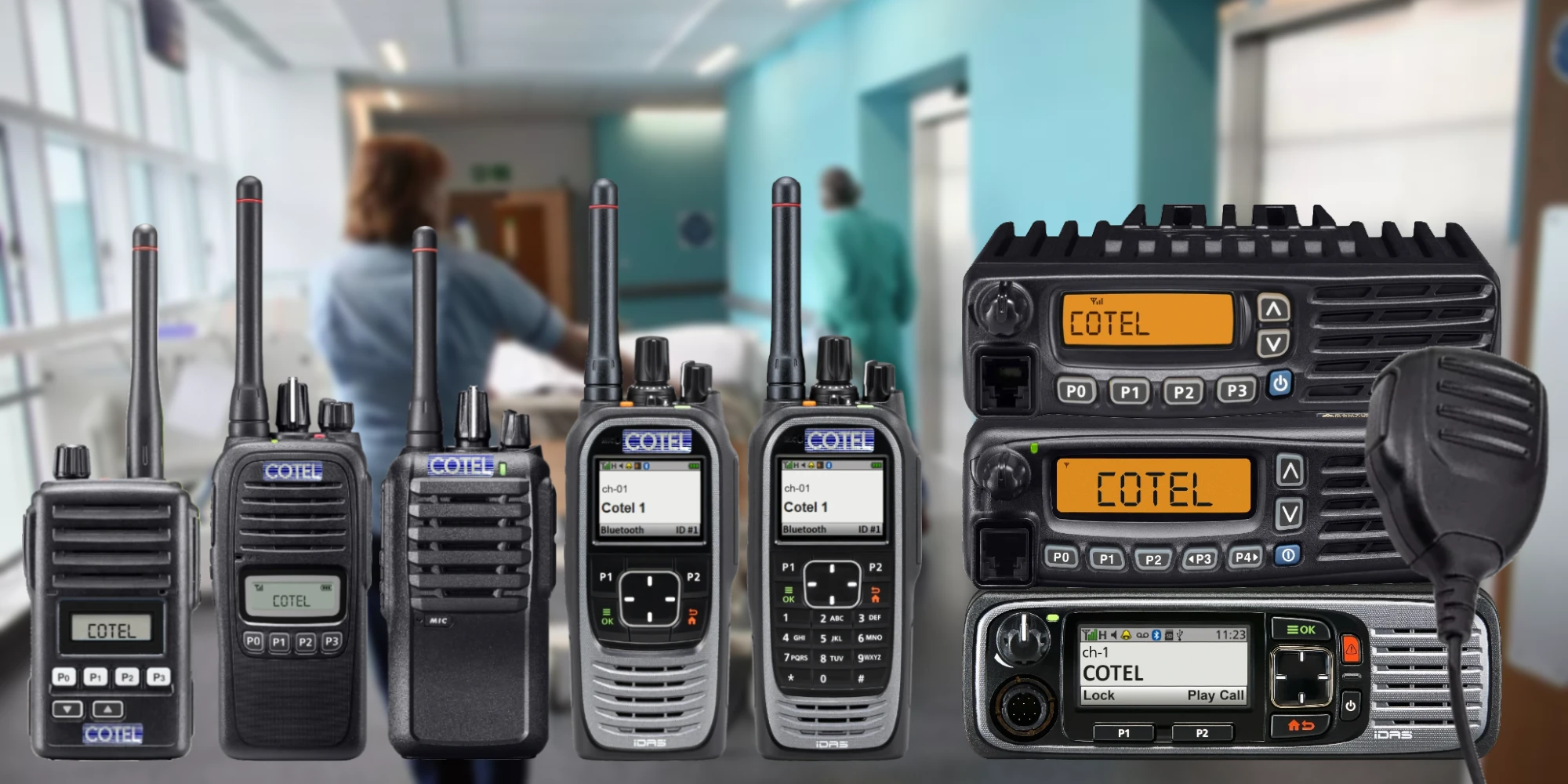 The Cotel Sitemaster radios supplied to hospitals and care homes.