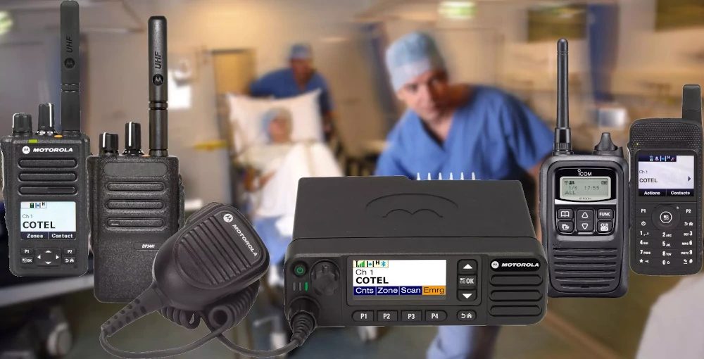 The Cotel Sitemaster radios supplied to hospitals and care homes.