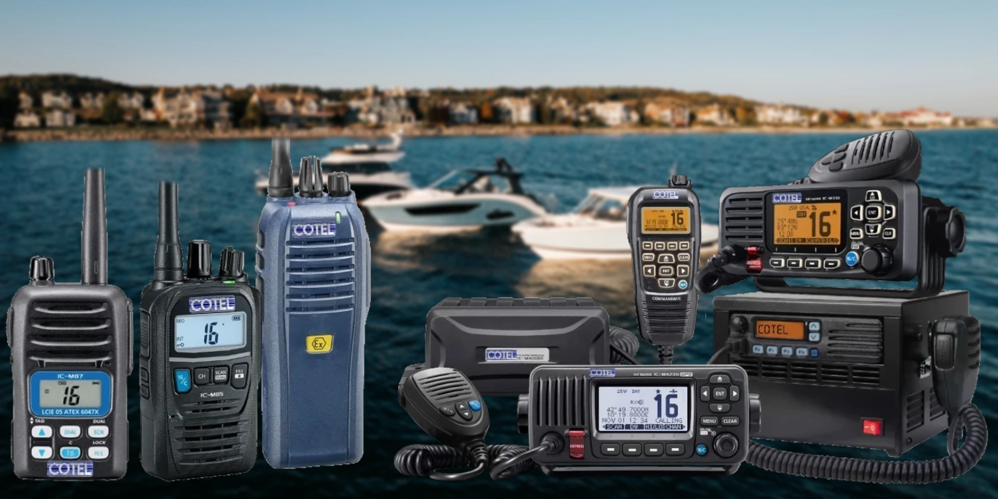 marine radios with safety features